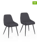 IDOMYA Factory 2-delige set: eetkamerstoelen "Ornella" antraciet - (B)47,5 x (H)79 x (D)54 cm