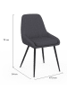 IDOMYA Factory 2-delige set: eetkamerstoelen "Ornella" antraciet - (B)47,5 x (H)79 x (D)54 cm