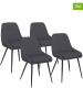 IDOMYA Factory 4er-Set: Stühle "Ornella" in Anthrazit/ Schwarz - (B)54 x (H)79 x (T)47,5 cm