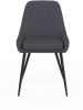 IDOMYA Factory 4-delige set: stoelen "Ornella" antraciet/zwart - (B)54 x (H)79 x (D)47,5 cm