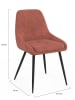 IDOMYA Factory 2er-Set: Esszimmerstühle "Olivia" in Terrakotta - (B)47,5 x (H)79 x (T)54 cm