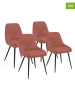 IDOMYA Factory 4-delige set: stoelen "Olivia" lichtbruin/zwart - (B)54 x (H)79 x (D)47,5 cm