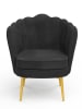 IDOMYA Factory Fauteuil "Arielle" antraciet - (B)64 x (H)76 x (D)59 cm