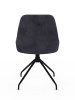 IDOMYA Factory 2-delige set: eetkamerstoelen "Olivia" antraciet - (B)47,5 x (H)79 x (D)54 cm