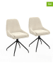 IDOMYA Factory 2er-Set: Esszimmerstühle "Olivia" in Creme - (B)47,5 x (H)79 x (T)54 cm