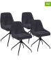 IDOMYA Factory 4er-Set: Stühle "Olivia" in Anthrazit/ Schwarz - (B)54 x (H)79 x (T)47,5 cm