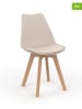 IDOMYA Factory 2er-Set: Esszimmerstühle "Nordia" in Beige - (B)46 x (H)79,5 x (T)51 cm