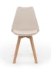 IDOMYA Factory 2-delige set: eetkamerstoelen "Nordia" beige - (B)46 x (H)79,5 x (D)51 cm