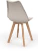 IDOMYA Factory 4er-Set: Stühle "Nordia" in Creme/ Hellbraun - (B)51 x (H)79,5 x (T)46 cm
