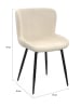 IDOMYA Factory 2-delige set: eetkamerstoelen "Taylor" crème/zwart - (B)52 x (H)79 x (D)50 cm