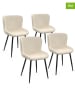 IDOMYA Factory 4-delige set: eetkamerstoelen "Taylor" crème/zwart - (B)52 x (H)79 x (D)50 cm