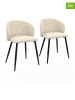 IDOMYA Factory 2er-Set: Esszimmerstühle "Léona" in Creme/ Schwarz - (B)53 x (H)71 x (T)51 cm