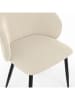 IDOMYA Factory 2er-Set: Esszimmerstühle "Léona" in Creme/ Schwarz - (B)53 x (H)71 x (T)51 cm