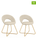 IDOMYA Factory 2er-Set: Esszimmerstühle "Malone" in Creme - (B)60 x (H)79 x (T)50 cm