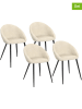 IDOMYA Factory 4-delige set: eetkamerstoelen "Dory" crème/zwart - (B)52 x (H)77 x (D)54 cm