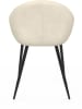 IDOMYA Factory 4-delige set: eetkamerstoelen "Dory" crème/zwart - (B)52 x (H)77 x (D)54 cm