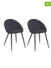 IDOMYA Factory 2-delige set: eetkamerstoelen "Dory" antraciet - (B)54 x (H)77 x (D)52 cm
