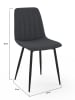 IDOMYA Factory 6er-Set: Stühle "Fiona" in Dunkelgrau/ Schwarz - (B)46 x (H)88 x (T)55 cm
