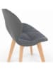 IDOMYA Factory 4-delige set: eetkamerstoelen "Gladys" grijs/lichtbruin - (B)50 x(H)79 x(D)46 cm