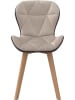 IDOMYA Factory 4-delige set: stoelen "Gladys" beige/bruin - (B)50 x (H)79 x (D)46 cm