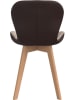 IDOMYA Factory 4-delige set: stoelen "Gladys" beige/bruin - (B)50 x (H)79 x (D)46 cm