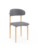 IDOMYA Factory 6-delige set: eetkamerstoelen "Callisto" grijs - (B)48 x (H)80 x (D)47 cm