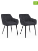IDOMYA Factory 2er-Set: Esszimmerstühle "Ariana" in Anthrazit - (B)51 x (H)76 x (T)56 cm