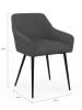 IDOMYA Factory 2er-Set: Esszimmerstühle "Jenny" in Anthrazit - (B)56 x (H)76 x (T)51 cm