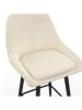 IDOMYA Factory 2er-Set: Barhocker "Olivia" in Creme/ Schwarz - (B)46 x (H)92 x (T)44 cm
