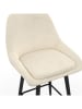 IDOMYA Factory 4er-Set: Barhocker "Olivia" in Creme/ Schwarz - (B)44 x (H)92 x (T)46 cm