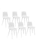 IDOMYA Factory 6-delige set: stoelen "Nala" wit - (B)48 x (H)79 x (D)48 cm