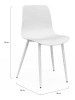 IDOMYA Factory 6er-Set: Stühle "Nala" in Weiß - (B)48 x (H)79 x (T)48 cm