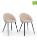IDOMYA Factory 2-delige set: eetkamerstoelen "Dory" crème/zwart - (B)52 x (H)77 x (D)54 cm