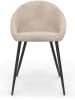IDOMYA Factory 4-delige set: eetkamerstoelen "Dory" crème/zwart - (B)52 x (H)77 x (D)54 cm