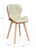 IDOMYA Factory 2-delige set: eetkamerstoelen "Gladys" beige - (B)46 x (H)79 x (D)50 cm