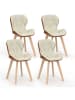 IDOMYA Factory 4er-Set: Esszimmerstühle "Gladys" in Beige - (B)50 x (H)79 x (T)46 cm