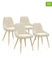 IDOMYA Factory 4er-Set: Esszimmerstühle ''Olivia'' in Creme - (B)47,5 x (H)79 x (T)54 cm