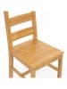 IDOMYA Factory 4er-Set: Esszimmerstühle "Alfie" in Hellbraun - (B)40 x (H)90 x (T)46 cm