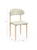 IDOMYA Factory 6-delige set: eetkamerstoelen "Callisto" beige - (B)48 x (H)80 x (D)47 cm