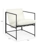 IDOMYA Factory Sessel ''Penelope'' in Weiß - (B)58 x (H)62 x (T)67 cm