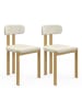 IDOMYA Factory 2er-Set: Esszimmerstühle "Elsa" in Beige - (B)45 x (H)77 x (T)42,5 cm