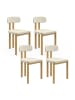 IDOMYA Factory 4er-Set: Esszimmerstühle "Elsa" in Beige - (B)45 x (H)77 x (T)42,5 cm