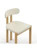 IDOMYA Factory 4er-Set: Esszimmerstühle "Elsa" in Beige - (B)45 x (H)77 x (T)42,5 cm