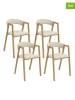 IDOMYA Factory 4er-Set: Esszimmerstühle ''Enola'' in Beige/ Creme - (B)46 x (H)74 x (T)48 cm