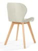 IDOMYA Factory 4er-Set: Stühle "Gatsby" in Creme/ Hellbraun - (B)48 x (H)79 x (T)50 cm