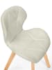 IDOMYA Factory 4er-Set: Stühle "Gatsby" in Creme/ Hellbraun - (B)48 x (H)79 x (T)50 cm