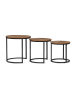 IDOMYA Essentials 3er-Set: Couchtische "Elize" in Braun/ Schwarz