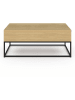 IDOMYA Essentials Salontafel "Memphis" lichtbruin/zwart - (B)100 x (H)54,5 x (D)40,5 cm