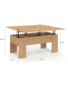 IDOMYA Factory Couchtisch "Albane" in Hellbraun - (B)100 x (H)45 x (T)50 cm