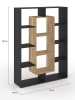 IDOMYA Essentials Boekenkast "Paulette" lichtbruin/zwart - (B)90 x (H)143 x (D)30 cm